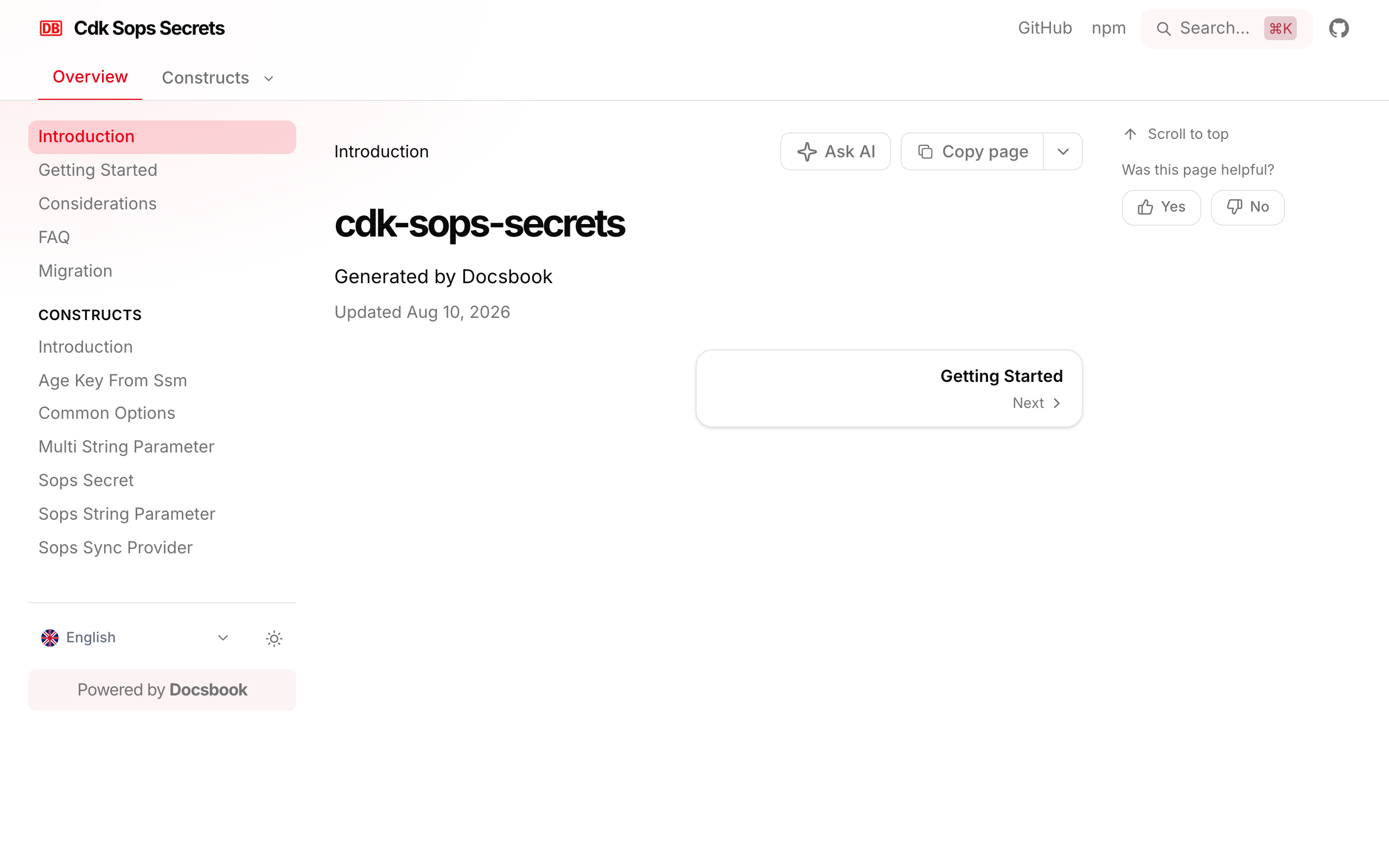 cdk-sops-secrets documentation built with Docsbook