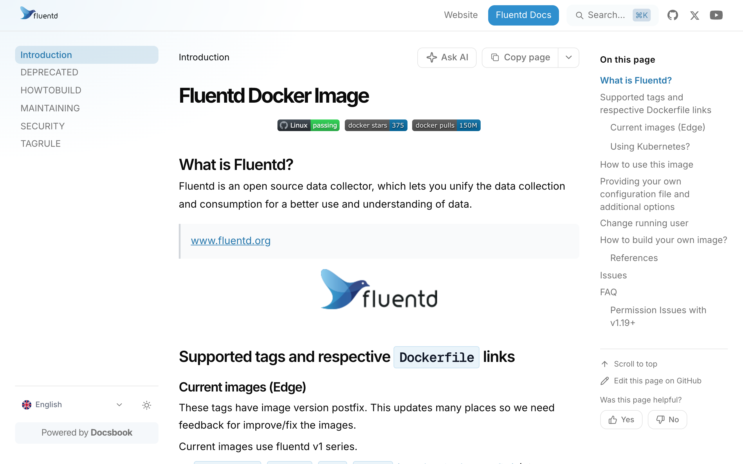 Fluentd Docker Image documentation built with Docsbook
