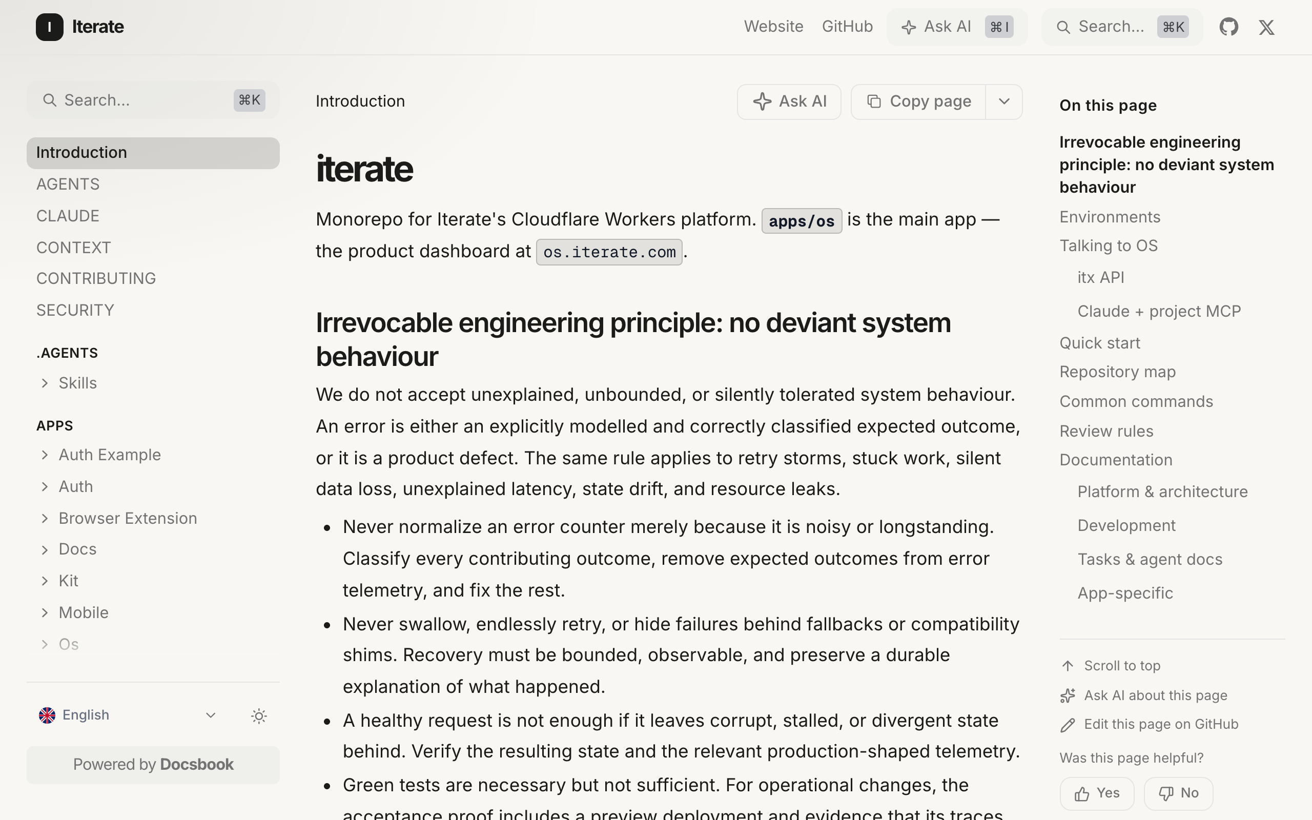 iterate documentation built with Docsbook