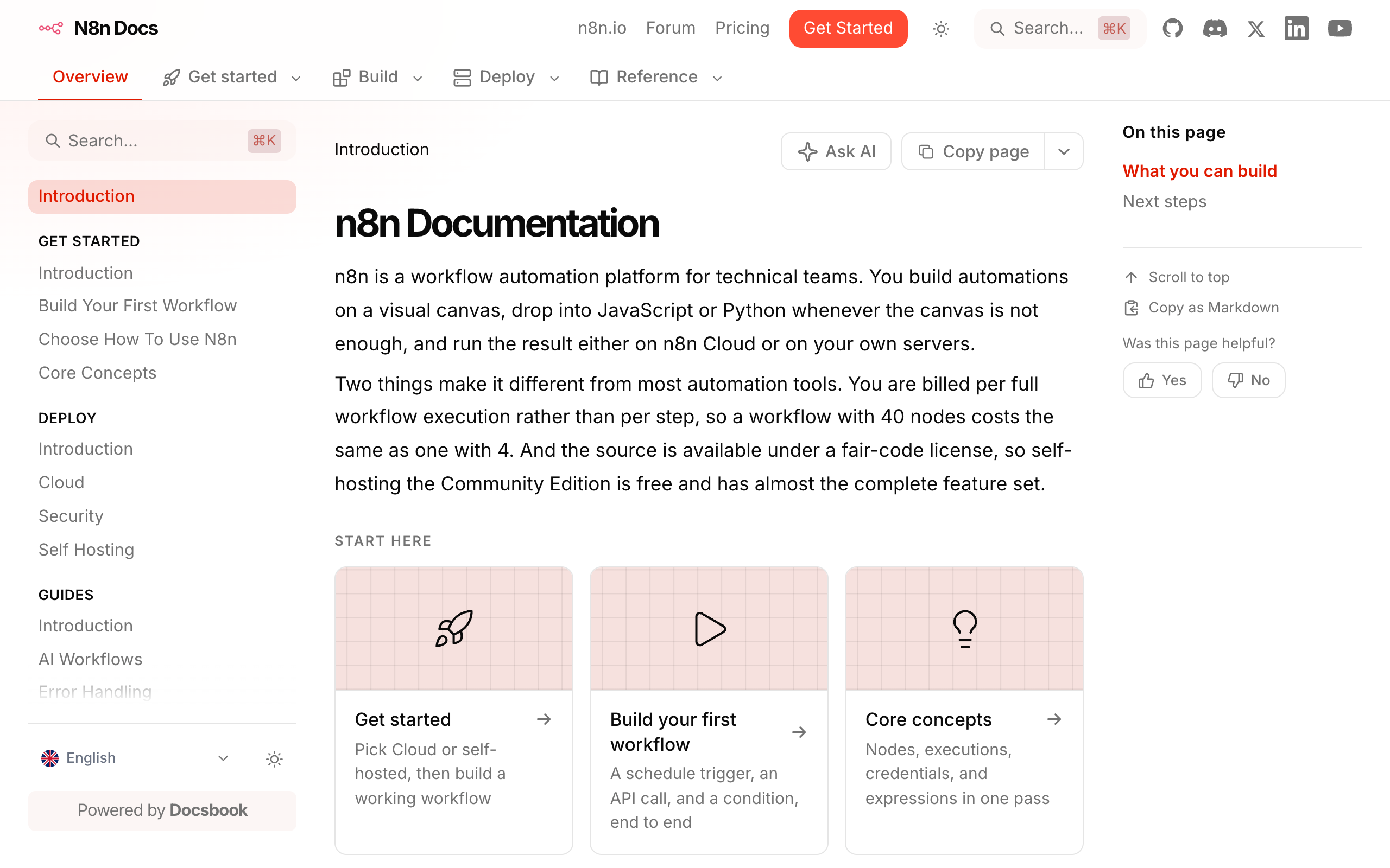 n8n documentation built with Docsbook