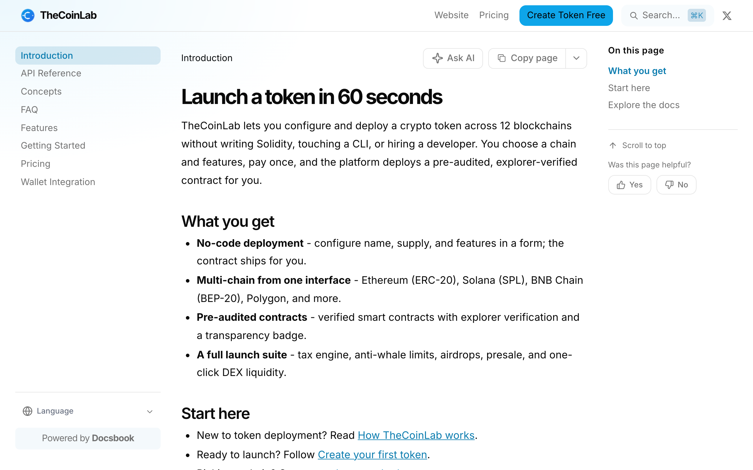 TheCoinLab documentation built with Docsbook