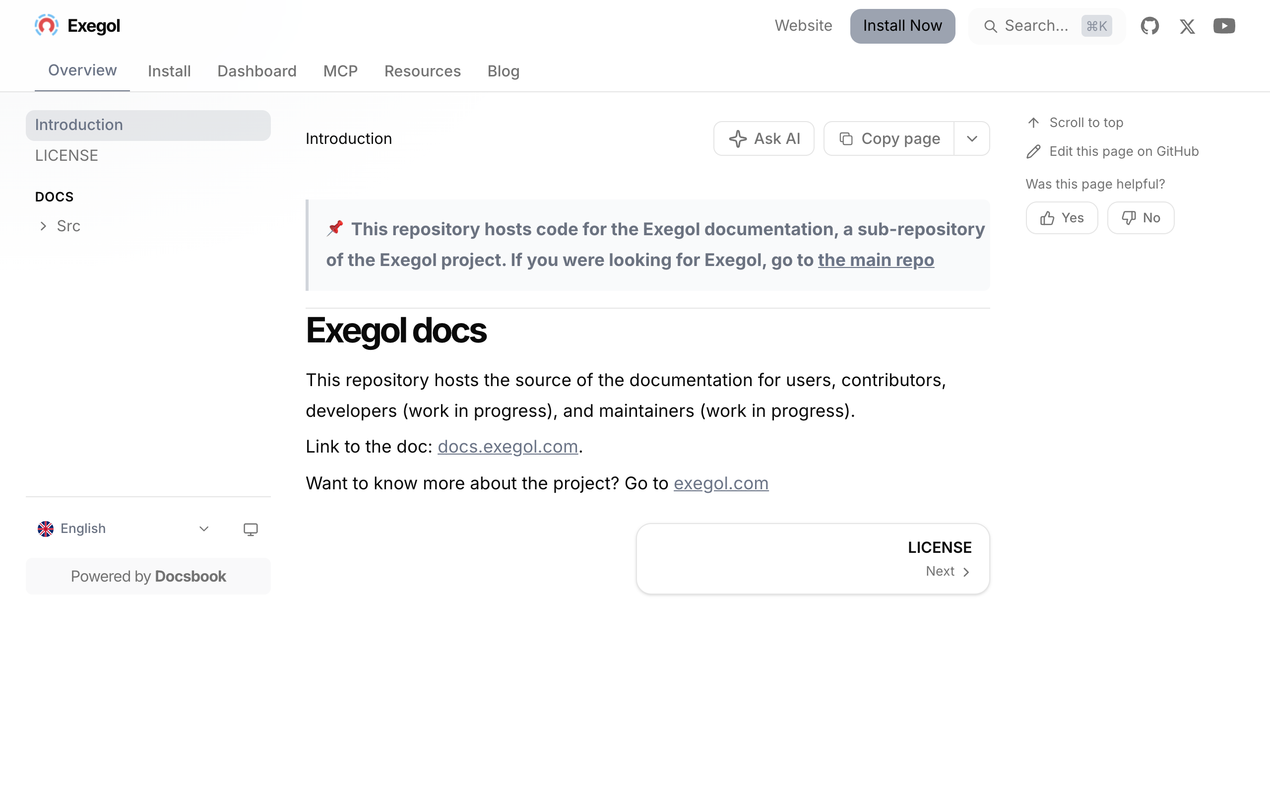 Exegol documentation built with Docsbook